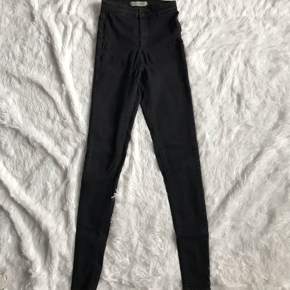 TOPSHOP Joni Moto Tall High-Rise Skinny Jeans - Picture 2 of 6